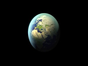 Postal: El planeta Tierra visto desde el espacio
