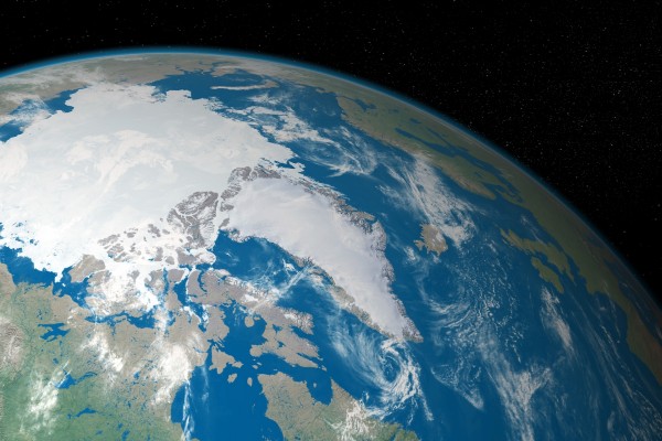 Zona fría de la Tierra vista desde el espacio