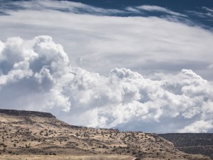 Postal: Espectaculares nubes cúmulos sobre el norte de Nuevo México