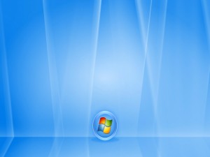 Postal: El logo de Windows en un fondo azul