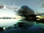 Planeta reflejado en el agua