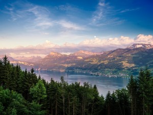 Postal: Lago de Zúrich, Suiza