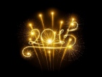 Fuegos artificiales festejando el "Año Nuevo 2015"