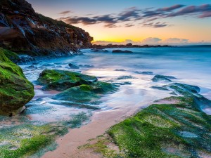 Salida del sol en la playa Curl Curl (Australia)