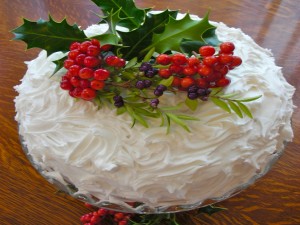 Una tarta de merengue para comer en Navidad