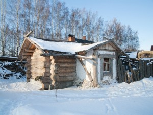 Postal: Paisaje rural durante el invierno