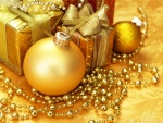 Adornos navideños color dorado