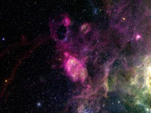 Postal: Nebulosas en el espacio