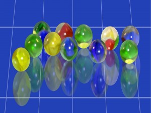 Canicas de colores en 3D