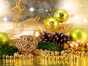 Postal: Elementos decorativos para la Navidad