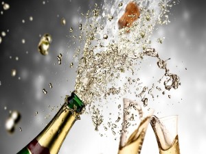 Festejando el "Año Nuevo 2015" con champán