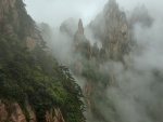 Niebla envolviendo las rocas