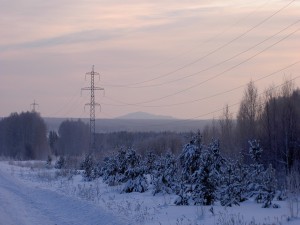 Postal: Nieve en una mañana de invierno