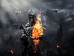 Soldado en llamas Battlefield 3