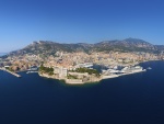 Vista aérea desde el mar del Principado de Mónaco