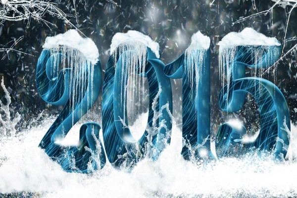 Nuevo Año 2015 cubierto de nieve