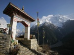 Entrada a un templo Budista en Nepal