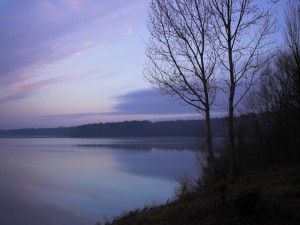 Postal: Amanecer en el lago