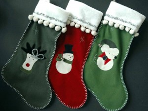 Postal: Calcetines de Navidad