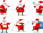 Imágenes de Papá Noel en varias situaciones