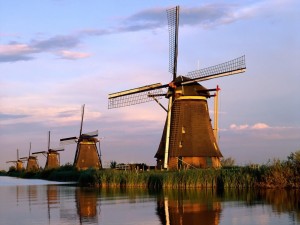 Postal: Molinos de viento holandeses