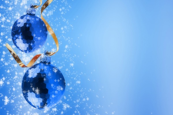 Bolas navideñas azules