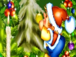 Decorando el árbol de Navidad