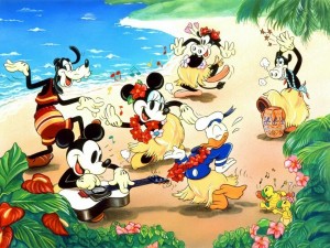 Postal: Vacaciones Disney en la playa