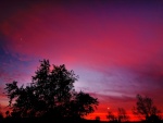 Bonitos colores en el cielo al amanecer