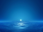Luna brillando sobre el océano