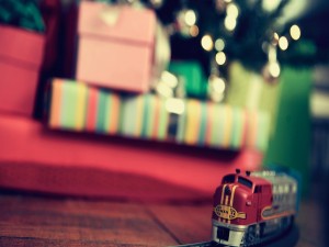 Un tren Santa Fe como regalo de Navidad