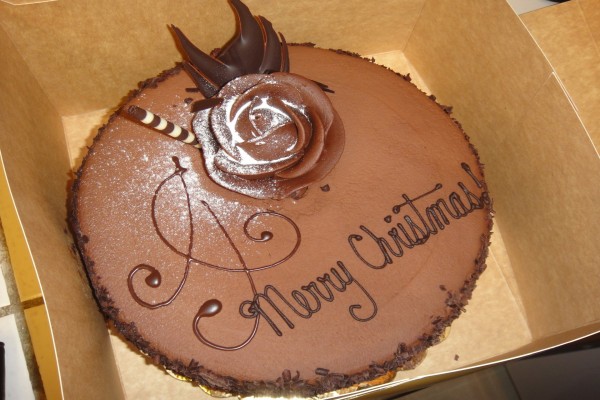 Tarta de chocolate para comer en Navidad