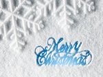Feliz Navidad escrito sobre la nieve