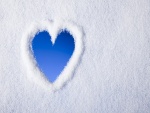 Un corazón en la nieve