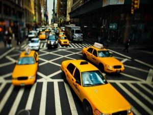 Postal: Taxis en la ciudad de Nueva York