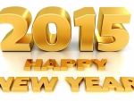 ¡Feliz Año 2015! en letras doradas