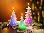 Velas iluminadas para celebrar Navidad