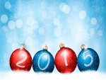 Bolas de Navidad con el Nuevo Año 2015