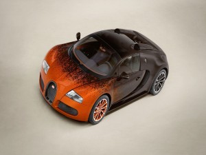 Postal: Vista de un colorido Bugatti Veyron