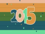 Año Nuevo 2015 con números de colores