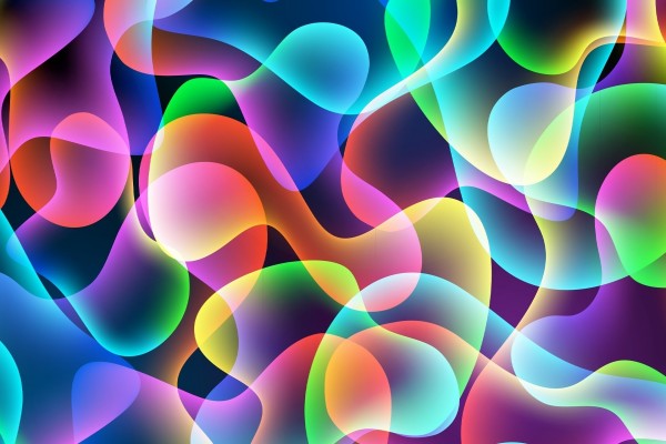 Imagen abstracta con colores semi transparentes
