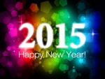 Colorido fondo para felicitar el Año Nuevo 2015
