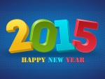 Feliz Año Nuevo 2015 en letras de colores