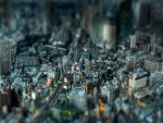 Vista en miniatura de una gran ciudad