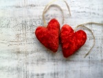 Dos corazones rojos