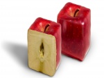 Manzanas en forma de cubo