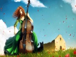 Mujer que toca el violonchelo