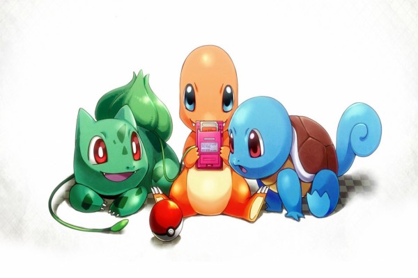 Los Pokémon: Bulbasaur, Charmander y Squirtle