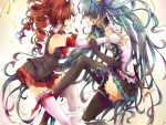 Lucha entre dos chicas anime