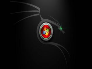 Logo de Windows en un dragón